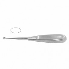 Schede Bone Curette Oval - Fig. 1 Stainless Steel, 17 cm - 6 3/4" Scoop Size 5.2 mm